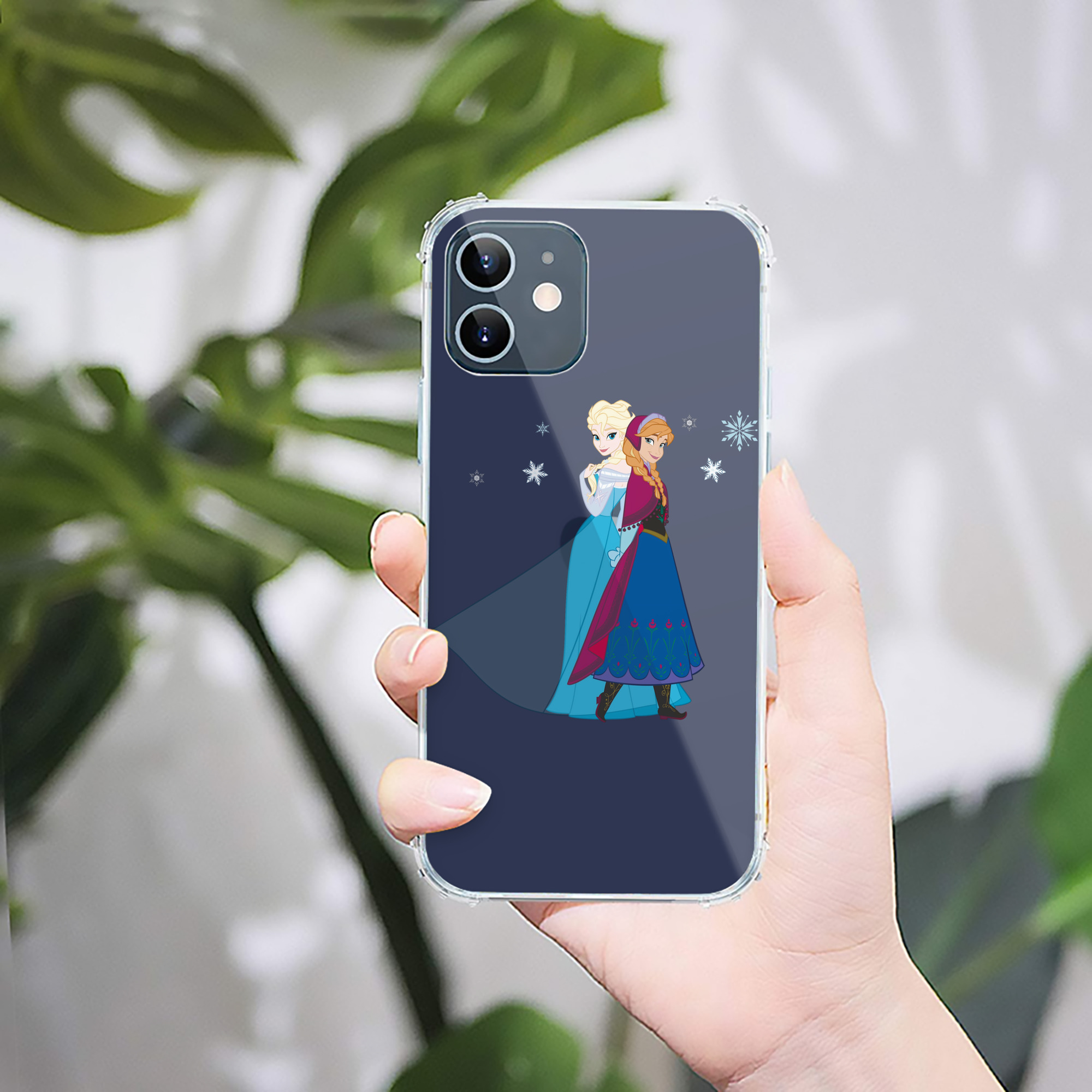 （画像用） アナと雪の女王 アンナ エルサ Frozen Anna Elsa 【iPhone 12シリーズ対応】透明スマホケース（クリアソフトケース）